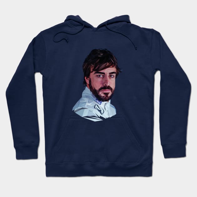 Fernando Alonso low poly Hoodie by pxl_g